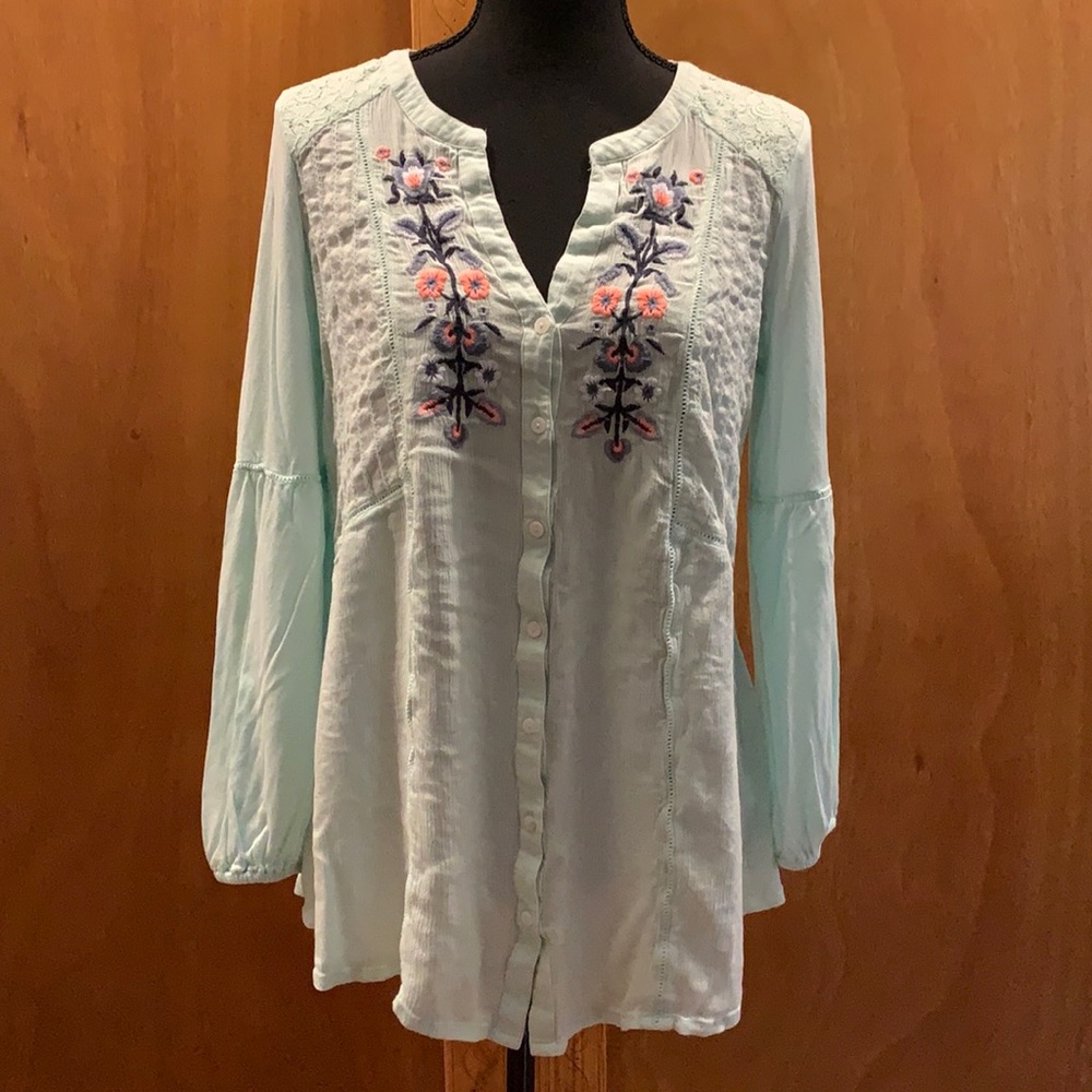 Embroidered Maternity Top